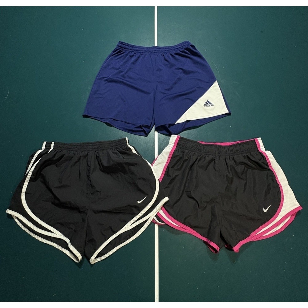 LOT (3) Nike Women's Tempo Running Shorts Small Adidas Gym Athletic Bundle